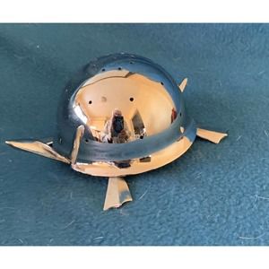 Vintage 1971 Irvinware Chrome Turtle Hors D Oeuvre Toothpick Holder Server #4070